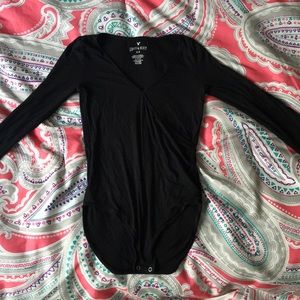 American Eagle Long Sleeve Ribbed Bodysuit